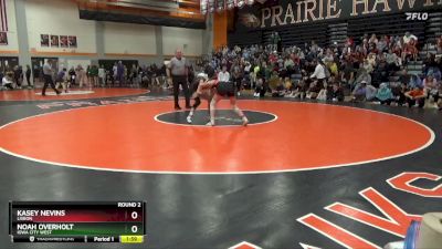 120-125 lbs Round 2 - Noah Overholt, Iowa City West vs Kasey Nevins, Lisbon