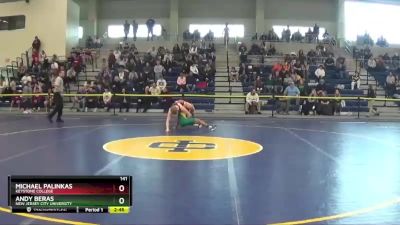 141 lbs Cons. Round 1 - Michael Palinkas, Keystone College vs Andy Beras, New Jersey City University