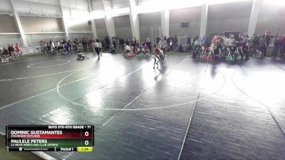 71 lbs Cons. Round 4 - Dominic Gustamantes, Colorado Outlaws vs Paulele Peters, LV Bear Wrestling Club (Spring