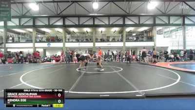 99-106 lbs Round 3 - Grace Aeschliman, Metamora Township High School vs Kendra Ege, ISI