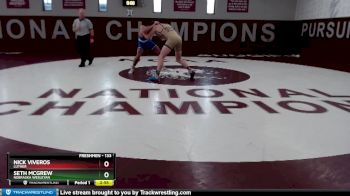 133 lbs Cons. Round 1 - Nick Viveros, Luther vs Seth McGrew, Nebraska Wesleyan