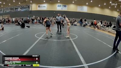 100 lbs Round 1 (6 Team) - Townes Byers, Junior Terps Xpress vs Declan DeFriest, Rangers WC