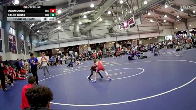 65 lbs Round 5 (6 Team) - Owen Dugas, Rebel Wrestling Club vs Kaleb Olsen, Fitness Fight Factory Wrestling Club