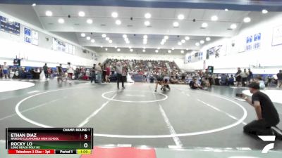 150 lbs Champ. Round 1 - Rocky Lo, Long Beach Poly HS vs Ethan Diaz, Rancho Cucamonga High School