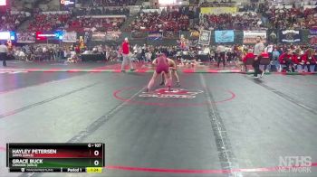 G - 107 lbs Semifinal - Hayley Petersen, Simms (Girls) vs Grace Buck, Chinook (Girls)