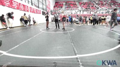 145-155 lbs Rr Rnd 3 - Paisley Farris, Tecumseh Youth Wrestling vs Alayah Robinson, Murray County Takedown Club