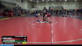 100 lbs Round 5 - Dalton Peterson, Wayzata Youth Wrestling vs Miles Alters, Pinnacle Wrestling Club