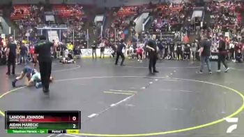 114 lbs Cons. Semi - Aidan Marecic, Wrestling University vs Landon Johnson, Oxford Youth WC