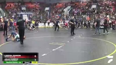 114 lbs Cons. Semi - Aidan Marecic, Wrestling University vs Landon Johnson, Oxford Youth WC