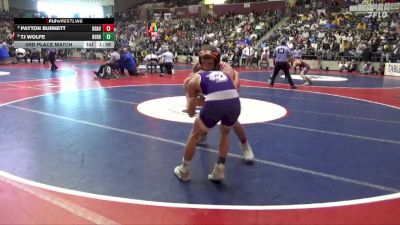 4A 126 lbs 3rd Place Match - Tj Wolfe, BERRYVILLE HIGH SCHOOL vs Payton Burnett, GRAVETTE HIGH SCHOOL