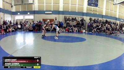 68 lbs Round 2 (10 Team) - Ayden Garber, Hobart Wrestling Club vs James Dant, Roncalli Wrestling Foundation