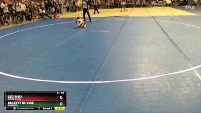 40 lbs Quarterfinal - Leo Shea, Dover-Eyota vs Beckett Buysse, Minneota