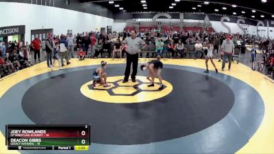 90 lbs Quarterfinals (8 Team) - Deacon Gibbs, Legacy National vs Joey Rowlands, CP Wrestling Academy