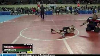43 lbs Cons. Round 4 - Beau Barnett, Cushing Wrestling vs Harper Harris, Tuttle Wrestling Club