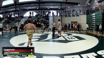 285 lbs Cons. Round 3 - Tyler Puleo, Don Bosco vs Jimmy Echeverria, St Mark`s