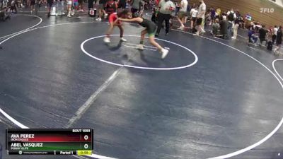 95 lbs Cons. Round 2 - Abel Vasquez, Poway Elite vs Ava Perez, IRON EAGLES