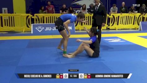 Asimina Simone Hamakiotes vs Nicole Coelho De A. Gimenes 2025 Pan IBJJF Jiu-Jitsu No-Gi Championship