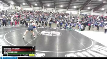 165 lbs Cons. Round 5 - Russell Sondrup, Timpanogos vs Brayden Evans, Beaver