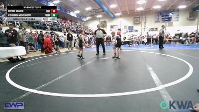 55 lbs Quarterfinal - Byrd Ware, Cleveland Take Down Club vs Corbin Morrow, Wyandotte Youth Wrestling