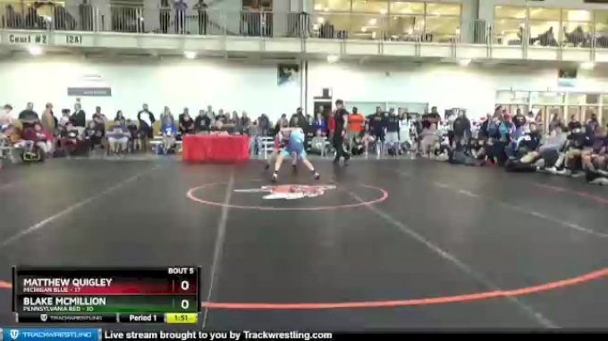 110 lbs Round 2 (8 Team) - Matthew Quigley, Michigan Blue vs Blake ...