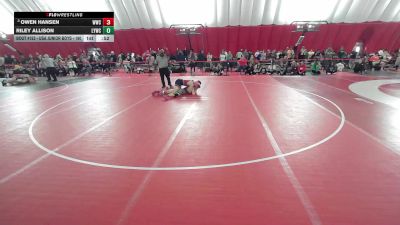 USA Junior Boys - 190 lbs Cons. Round 2 - Owen Hansen, Waupaca Wrestling Club vs Riley Allison, Lincoln Youth Wrestling Club
