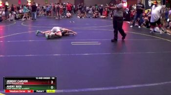 96 lbs 1st Place Match - Avery Rios, Lions Wrestling Academy vs Jeremy Carver, Elite Athletic Club