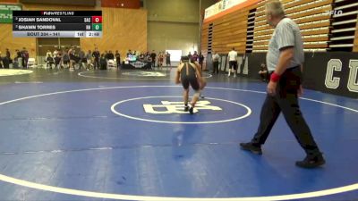 141 lbs Semifinal - Shawn Torres, Rio Hondo College vs Josiah Sandoval, Sacramento City College