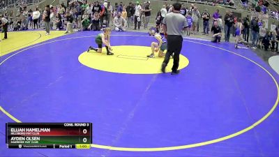 77 lbs Cons. Round 3 - Ayden Olsen, Oakridge Mat Club vs Elijah Hamelman, Hillsboro Mat Club