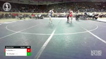 5A-132 lbs Quarterfinal - Matthew Snyder, EL RENO vs Robert Burke, BISHOP KELLEY