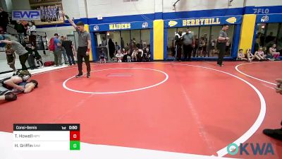 110 lbs Consolation - Tyler Howell, Mannford Pirate Youth Wrestling vs Harrison Griffin, Raw Wrestling Club