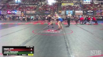 G - 152 lbs Cons. Semi - Macey Tate, Baker (Girls) vs Haven Ferguson, Billings Skyview (Girls)