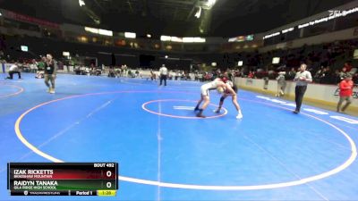 138 lbs Quarterfinal - Raidyn Tanaka, Gila Ridge High School vs Izak Ricketts, Bradshaw Mountain