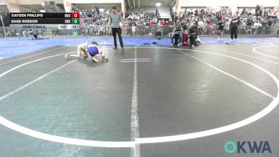 61 lbs Semifinal - Xayden Phillips, Chickasha Youth Wrestling vs Sage Robson, CacheWrestlingClub