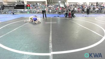 61 lbs Semifinal - Xayden Phillips, Chickasha Youth Wrestling vs Sage Robson, CacheWrestlingClub