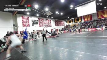 175 lbs Quarterfinal - Braden Sherman, Chaparral vs Rex Topete, South Hills