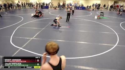 130 lbs Champ. Round 1 - Caleb Whitlock, Rogers Area Youth Wrestling Club vs Wyatt Johnson, Becker Bulldog Wrestling Club