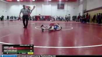 113 lbs Cons. Round 1 - Matthew Billet, Hamilton Southeastern vs Aiden Lamb, Fishers Wrestling Club