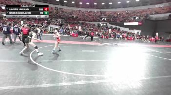 105 lbs Cons. Round 5 - Hayden Hegland, River Valley Youth Wrestling vs Maddie Meddaugh, Pec-Argyle Youth Wrestling
