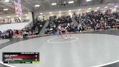 150 lbs Quarterfinal - Landen Mcdowell, Park Hill South vs Cole Sackett, Angry Fish