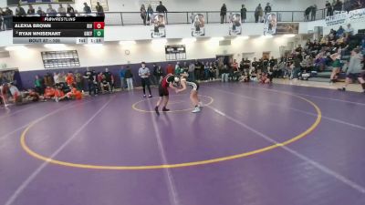 105 lbs Quarterfinal - Ryan Whisenant, Greybull MS vs Alexia Brown, Riverton Middle School