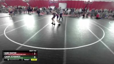 114 lbs Quarterfinal - Gabe Radtke, River Valley Youth Wrestling Club vs Caden Schwartz, Oregon Youth Wrestling Club