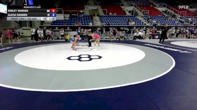 100 lbs Champ. Rd Of 64 - Kinley Harker, MO vs Alicia Hansen, UT