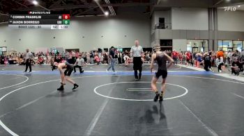 90 lbs Champ. Round 1 - Jaxon Borrego, Carroll vs Corbin Franklin, Atwood Kids