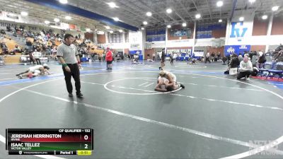 132 lbs Cons. Round 3 - Isaac Tellez, Victor Valley vs Jeremiah Herrington, Irvine