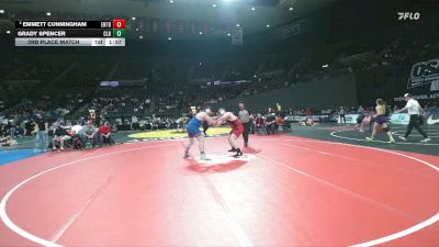 2A/1A Boys 285 3rd Place Match - Emmett Cunningham, Enterprise Boys vs Grady Spencer, Central Linn Boys