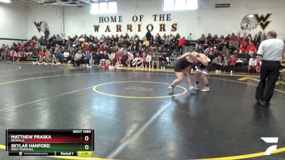 285 lbs Cons. Round 1 - Skylar Hanford, West Marshall vs Matthew Praska, Riceville