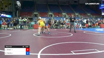 220 lbs Rnd Of 32 - Jaron Greer, Virginia vs Caden Ferris, Michigan