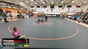105 lbs Semifinal - Khamari Burns, Worland Middle School vs Dylan DeBoer, Powell Middle School