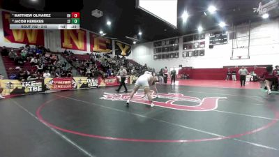215 lbs Cons. Semi - Jacob Kerekes, South Torrance vs Matthew Olivarez, La Mirada