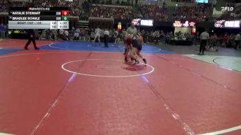 130 lbs Champ. Round 1 - Natalie Stewart, Manhattan Wrestling Club vs Bradlee Schulz, Summit Wrestling Club